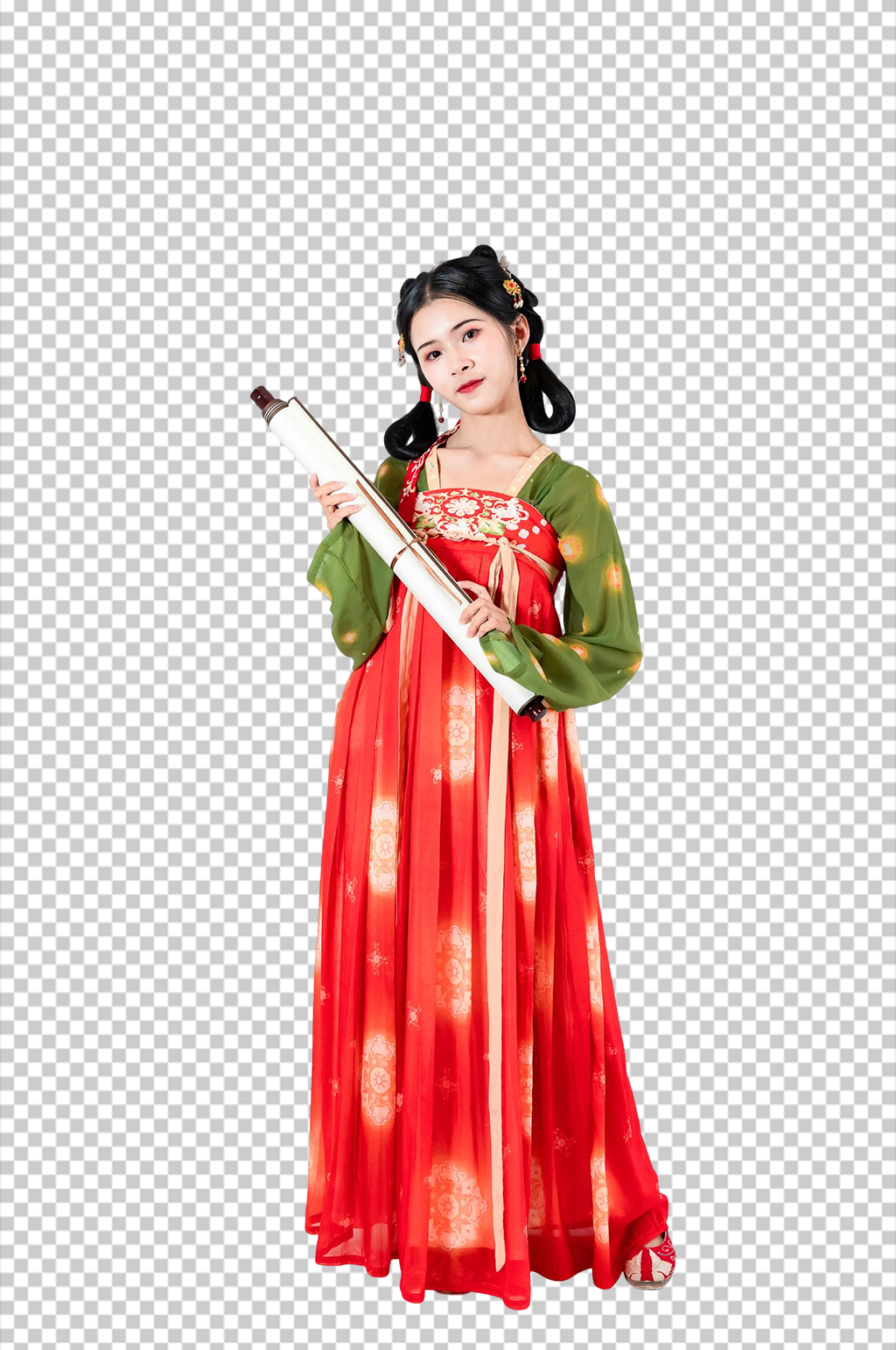 诗词画卷唐制汉服人物元素免抠PNG图片素材