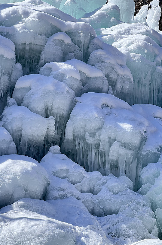 河流冰川四川冬季雪山雪景风景摄影图片