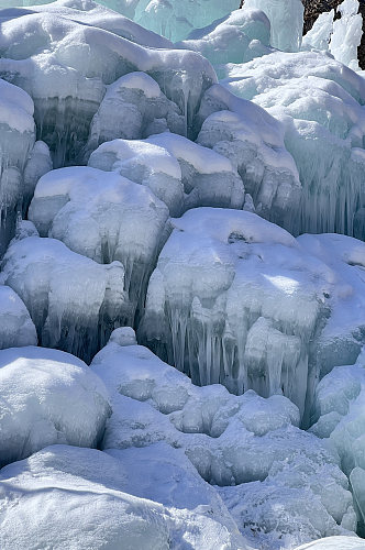 河流冰川四川冬季雪山雪景风景摄影图片