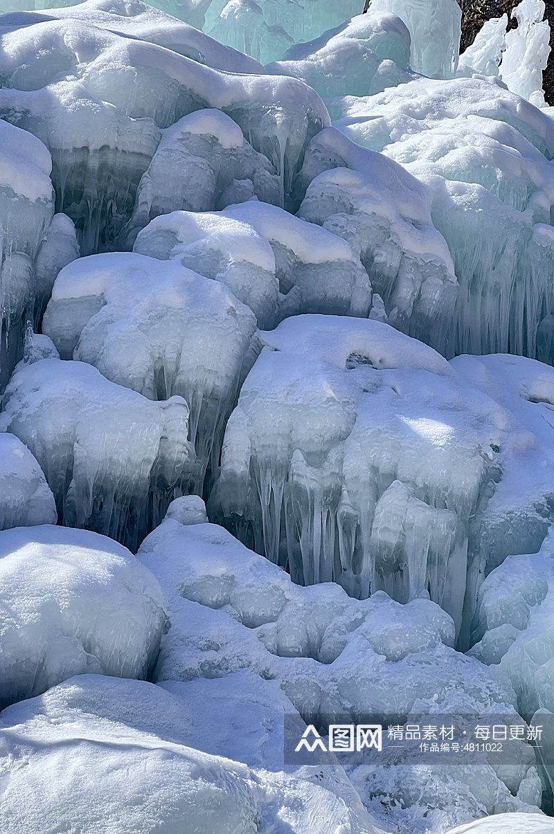 河流冰川四川冬季雪山雪景风景摄影图片素材