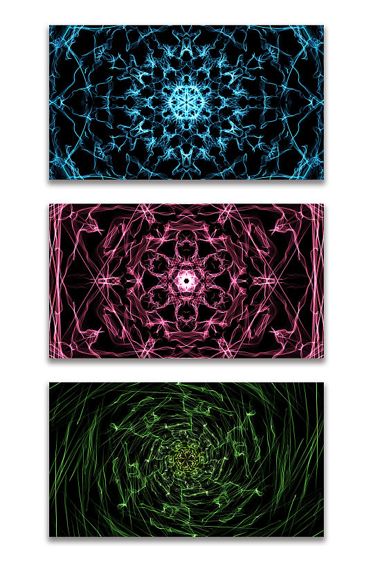 蓝红绿发散科幻炫光背景