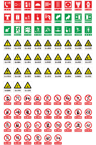 消防安全施工安全标志标识警示牌