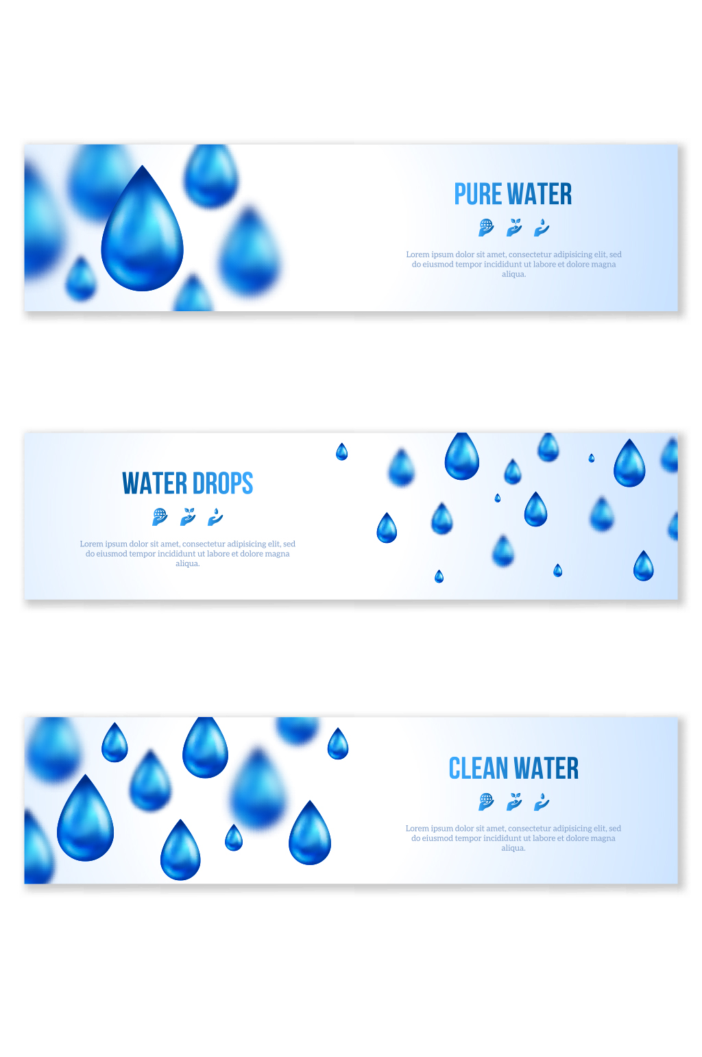 水滴矢量元素蓝色水滴背景素材