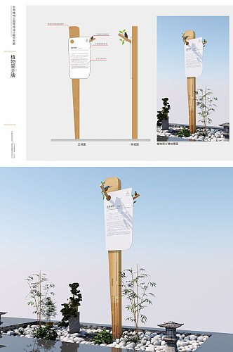 公园植物标牌植物介绍立牌