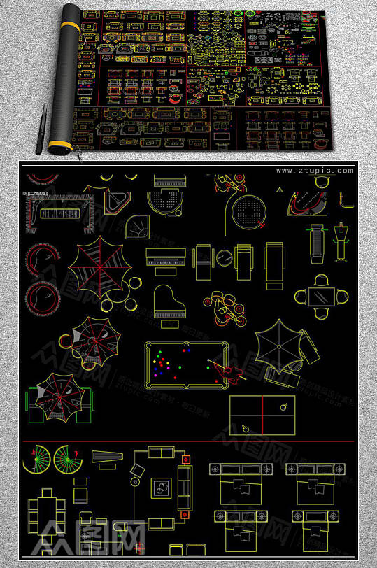 新款全套中式CAD图库-众图网