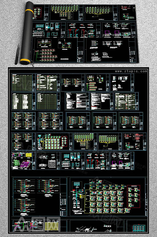 弱电系统图大样图弱电CAD素材