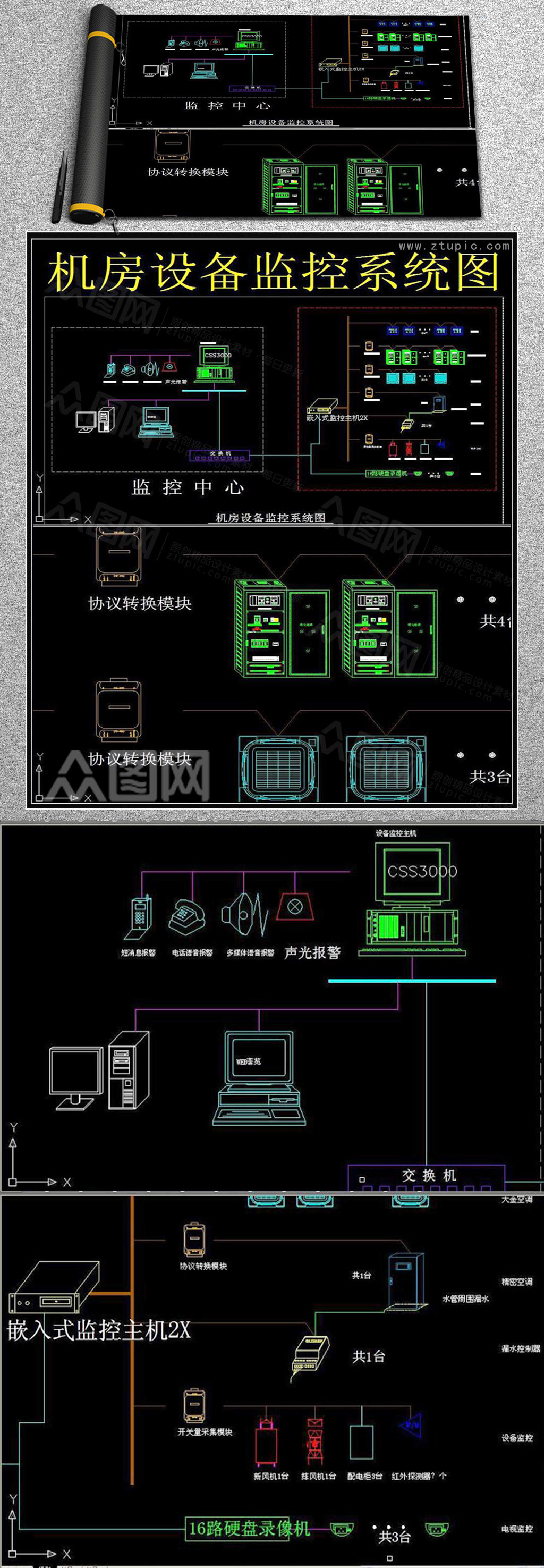 监控机柜设备布置图图片