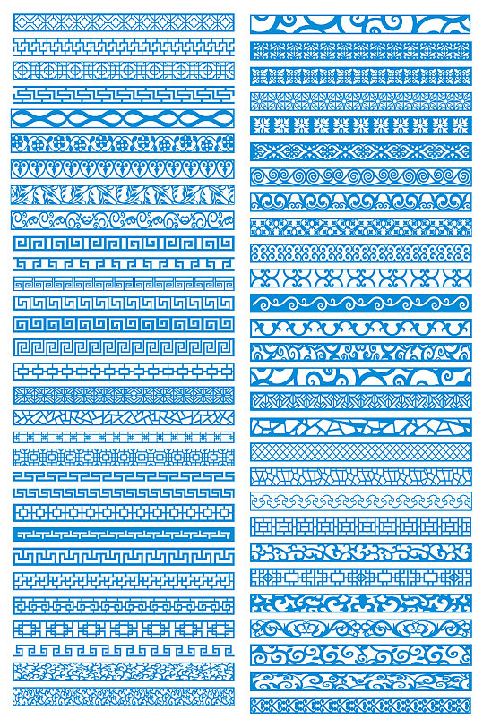 腰线边条花边镂空雕花图案矢量图CDR素材 CND设计网-众图网