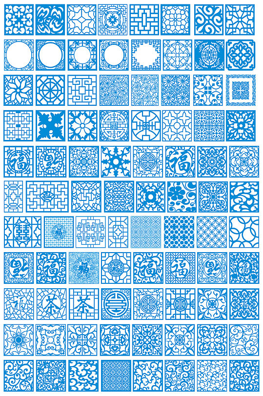 精美花纹镂空雕花矢量图案cdr素材