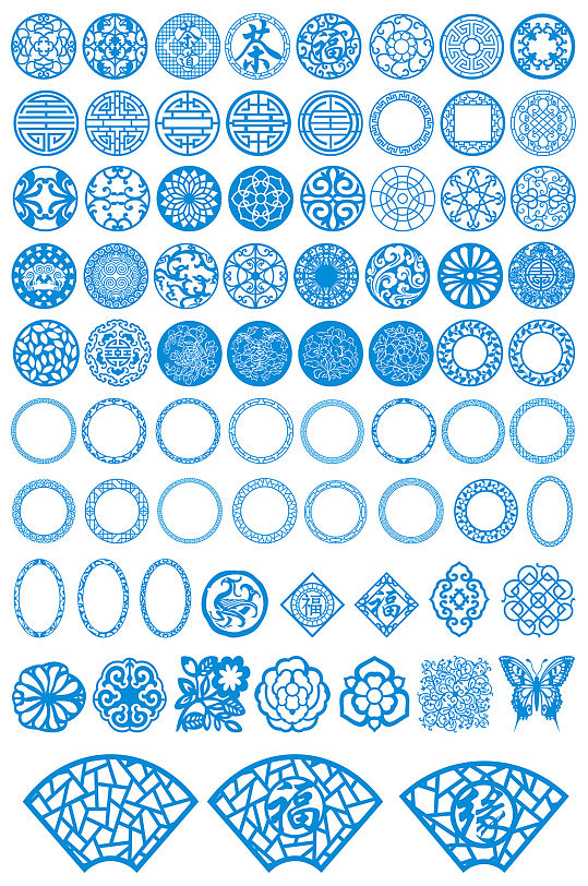 精美镂空花纹雕花矢量图案cdr素材