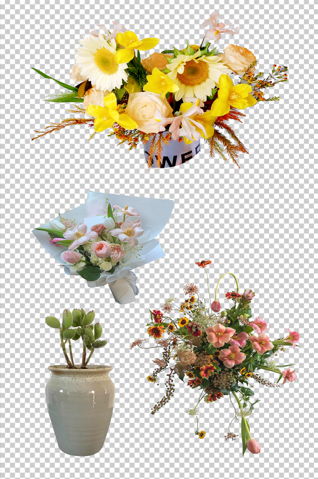鲜花实景免扣元素png素材素材