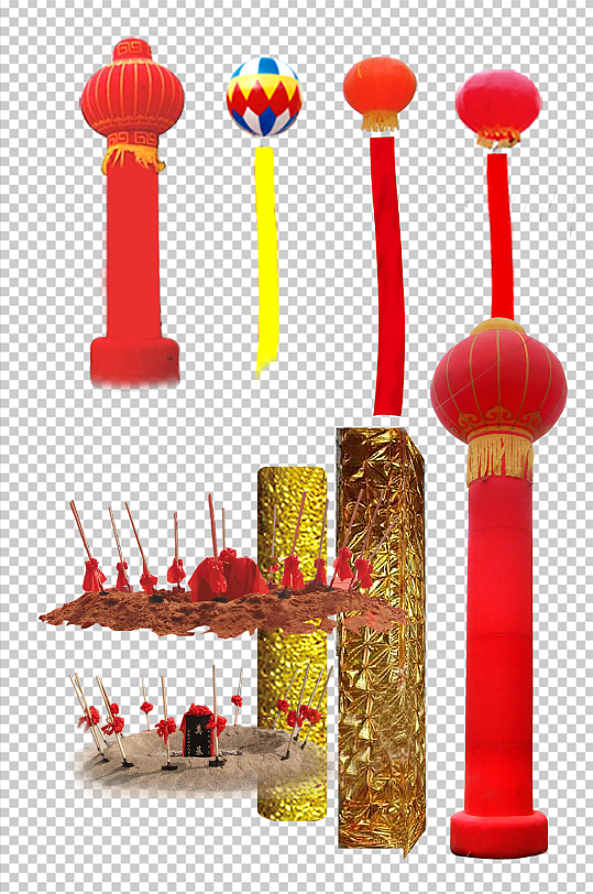 开业奠基仪式气球免扣元素-众图网