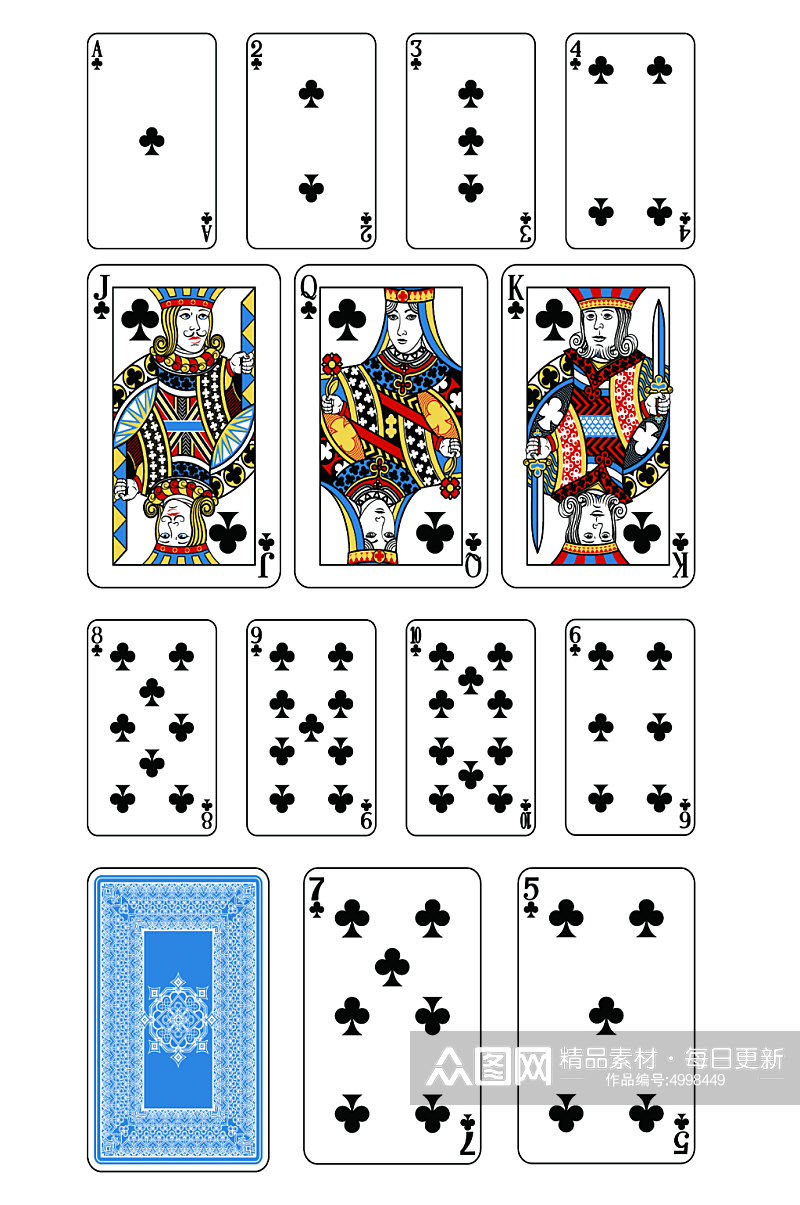 游戏棋牌扑克牌面花纹素材素材