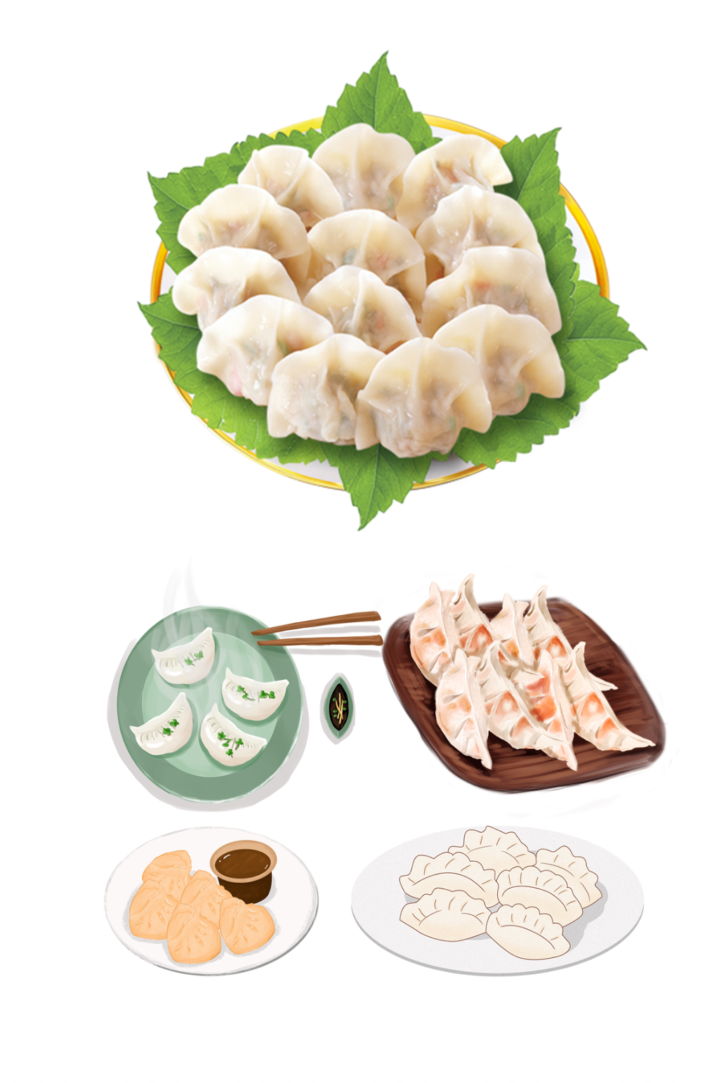 美食饺子png免扣元素素材