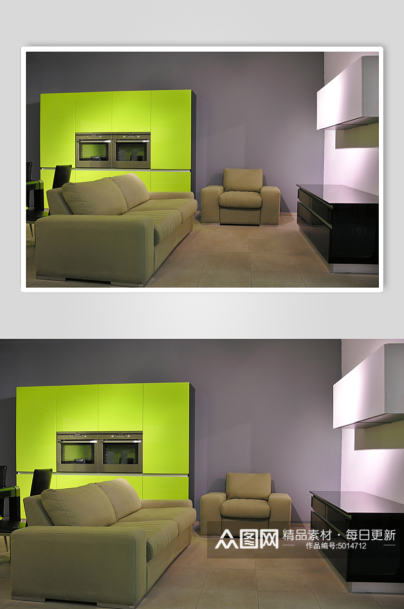 绿色创意摄影客厅沙发素材