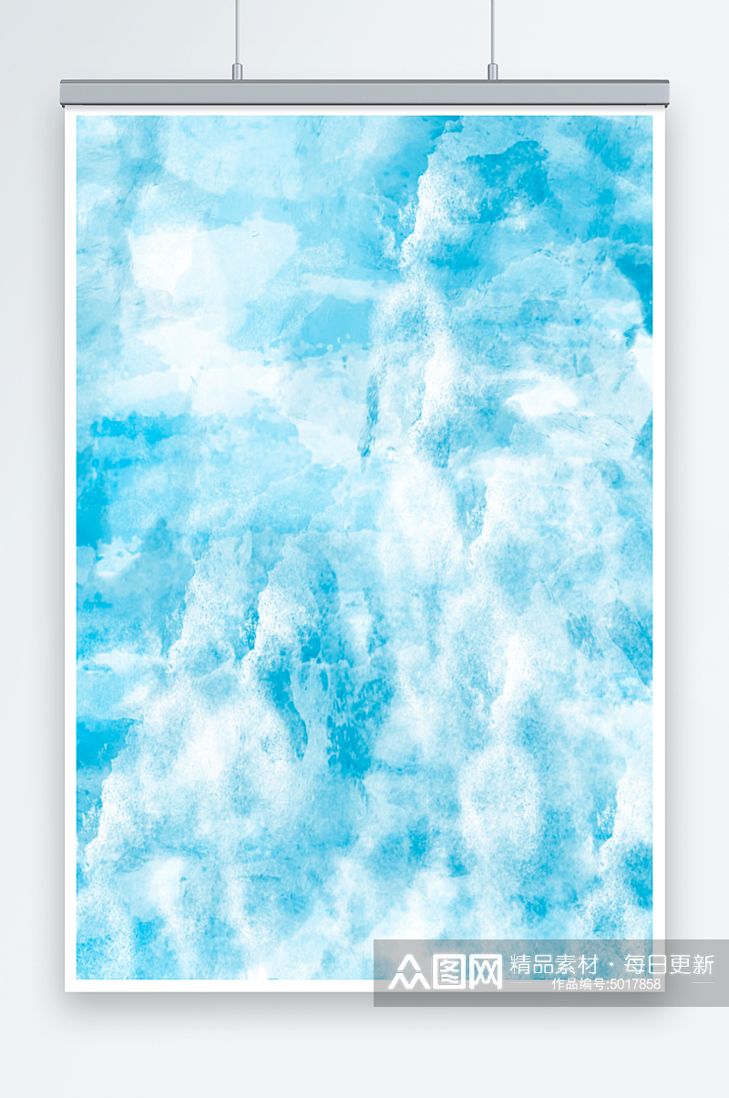 蓝色创意海洋云海云朵背景素材素材