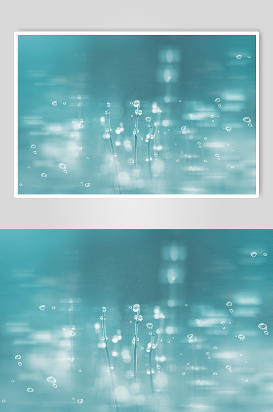 蓝色雨滴创意封面背景