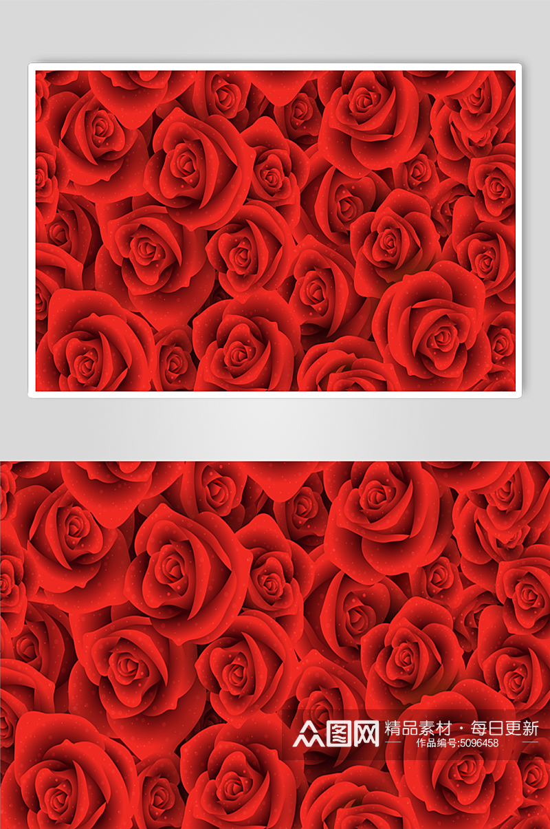 红色玫瑰花创意背景图素材