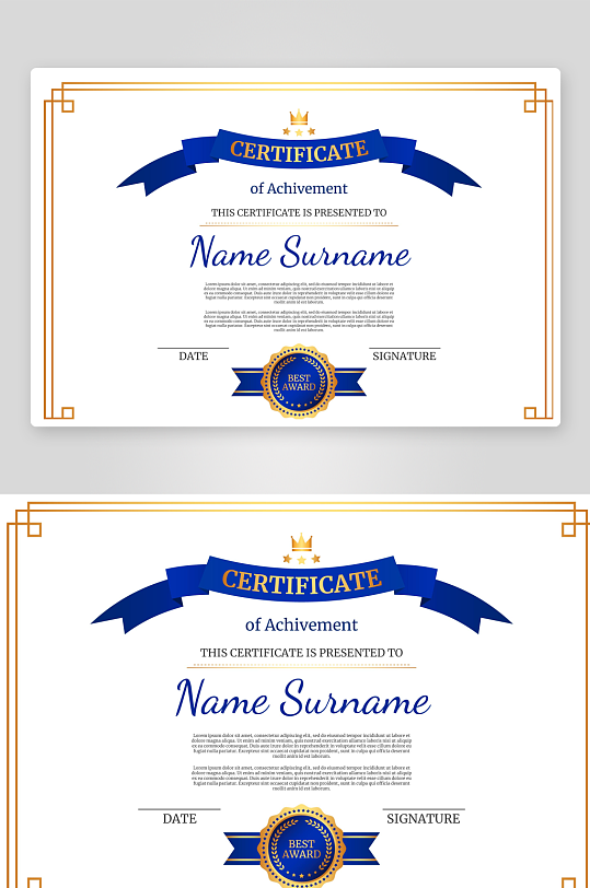 简约矢量企业个人通用名片-众图网