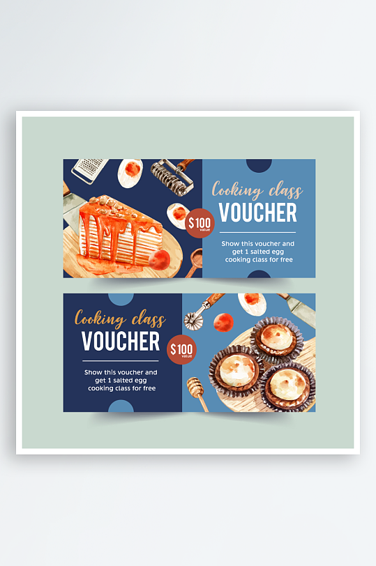 蓝色矢量企业个人通用名片模板-众图网