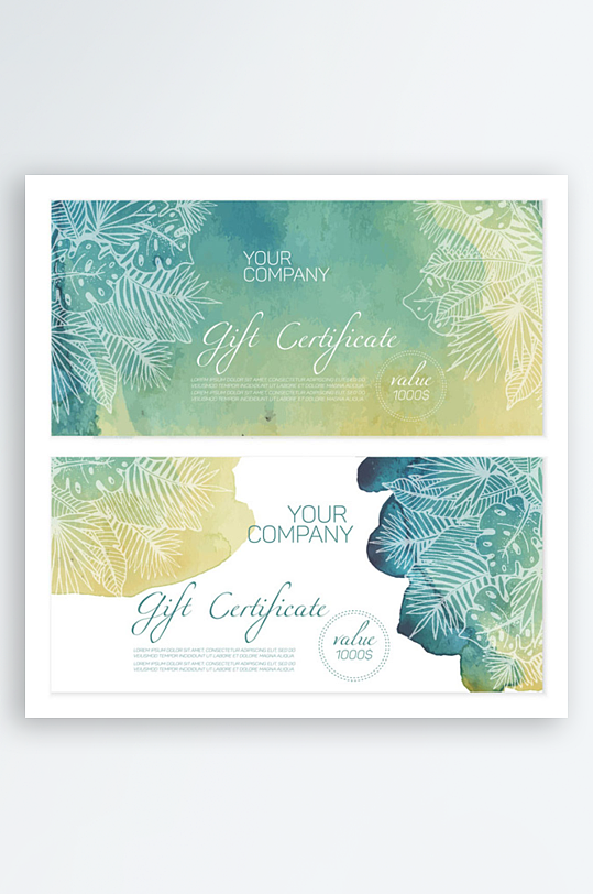 蓝色矢量企业个人通用名片模板-众图网