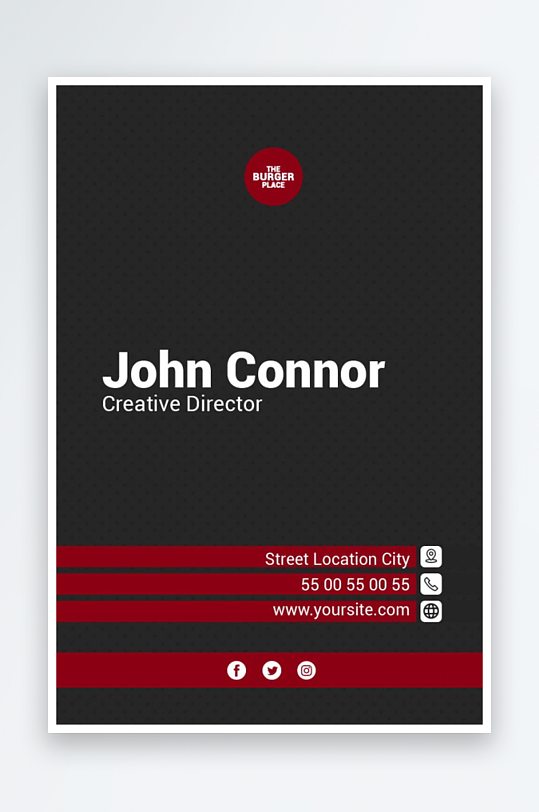 黑色科技感企业个人名片素材-众图网