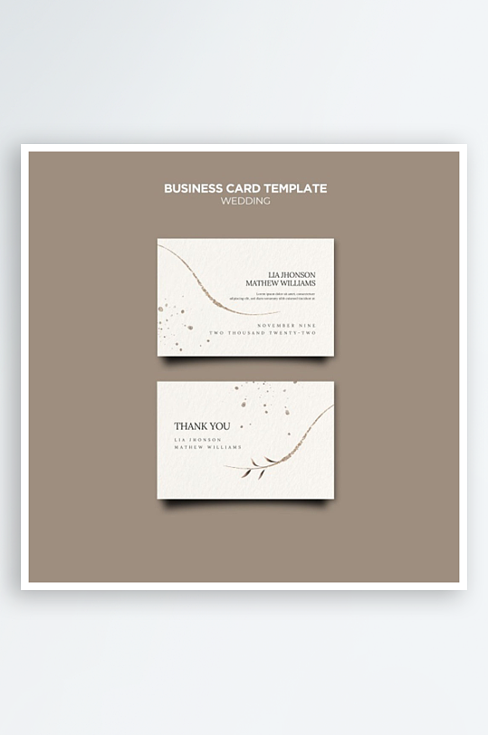 餐饮创意企业个人名片素材-众图网