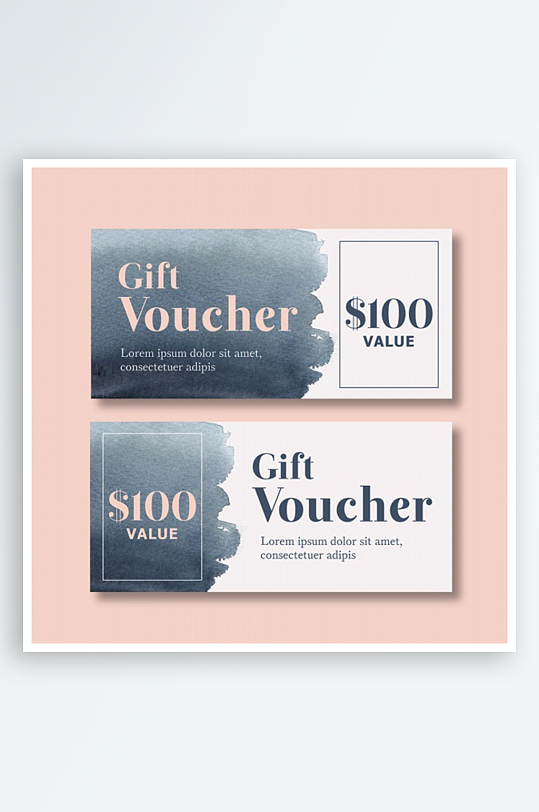 蓝色科技感企业个人名片素材-众图网