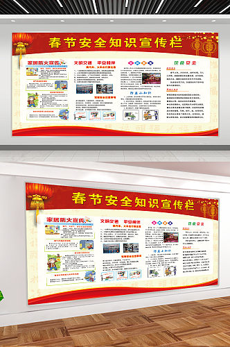 春节安全知识宣传栏