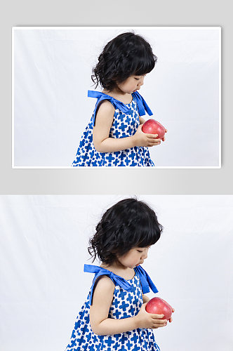 西瓜小女孩儿童节人物摄影图照片元素