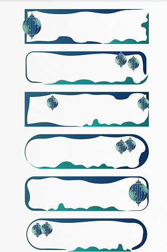 山纹装饰边框中式中国风标题框