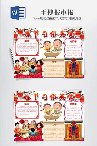 春节习俗传统手抄报