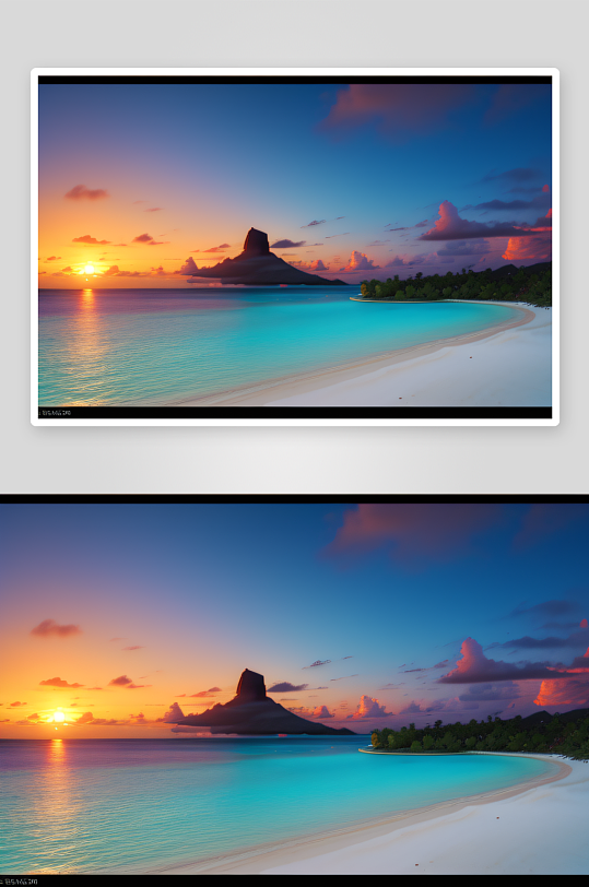 波拉波拉岛的日落美景
