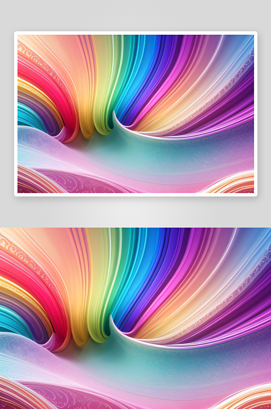 色彩斑斓的抽象波浪广告牌
