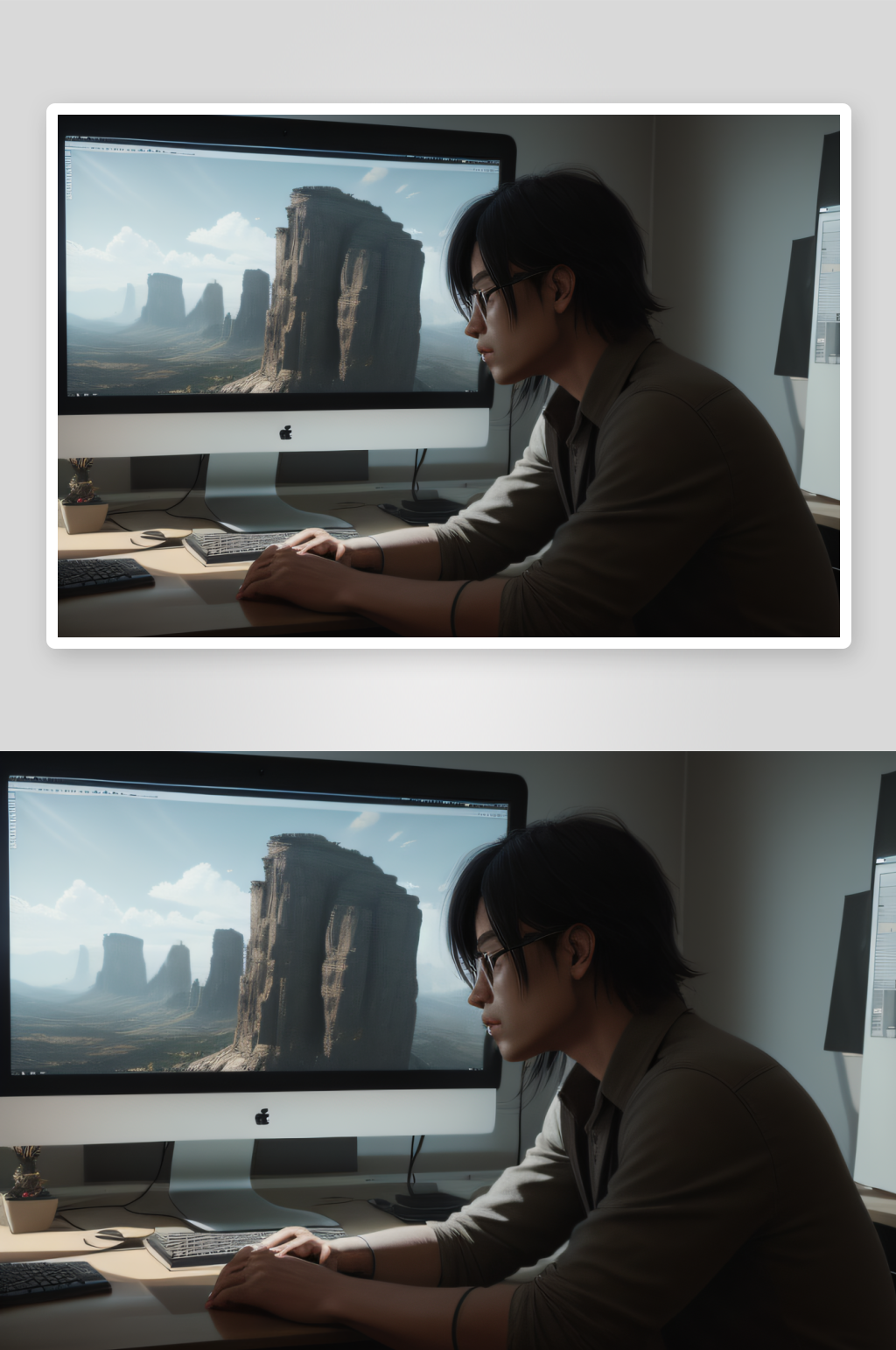 在光线明亮的时尚办公室的人素材