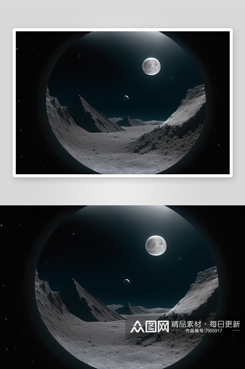 星辉之夜柔和笔触描绘出的月光之美素材