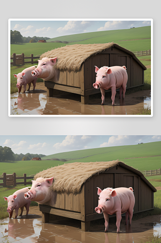 小猪乐趣真实农场艺术