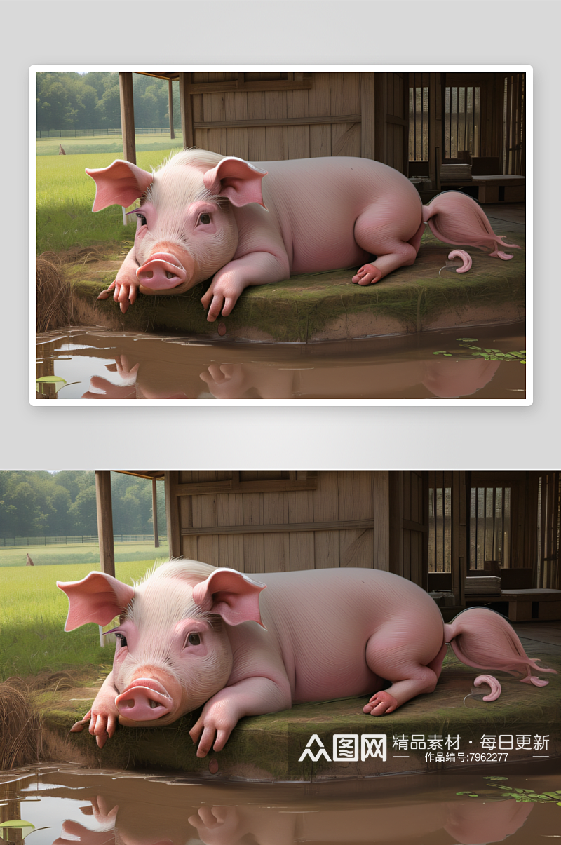小猪乐趣真实农场艺术素材