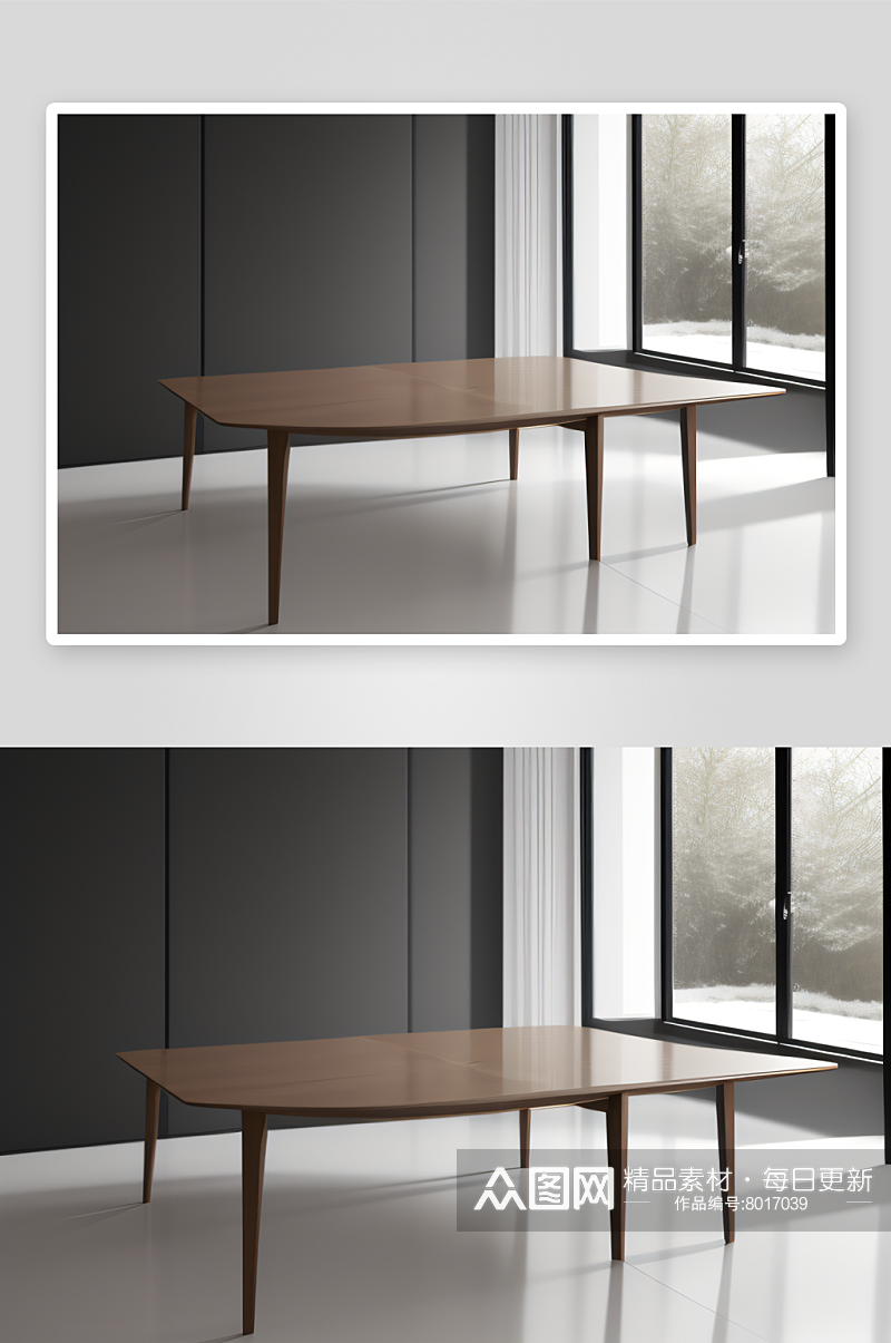 极简设计兼具精致和功能的餐桌素材