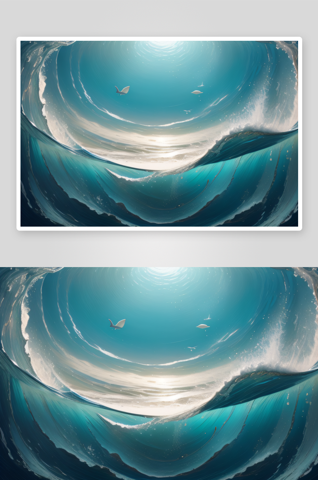 平静的海洋海洋描绘素材