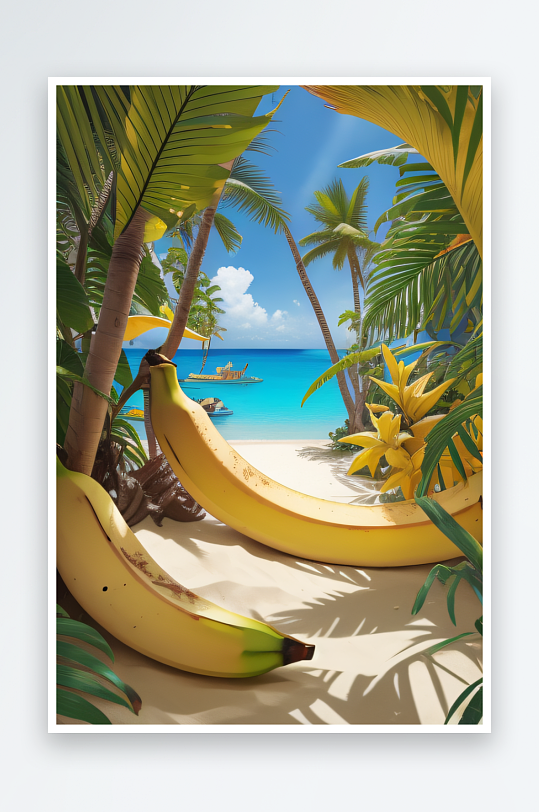 好看热带的黄色香蕉之乐