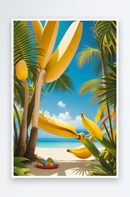 好看热带的黄色香蕉之乐