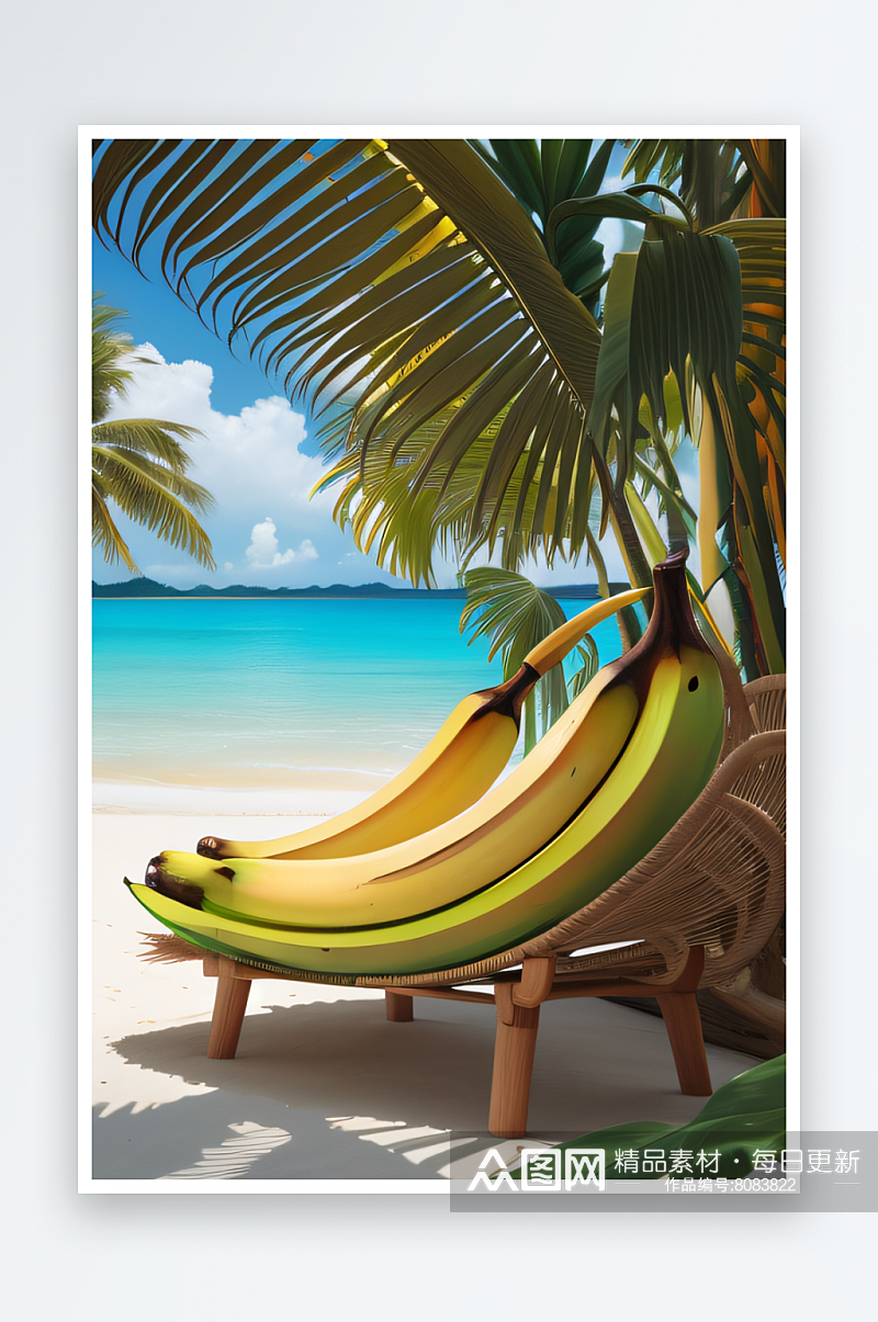 好看热带的黄色香蕉之乐素材