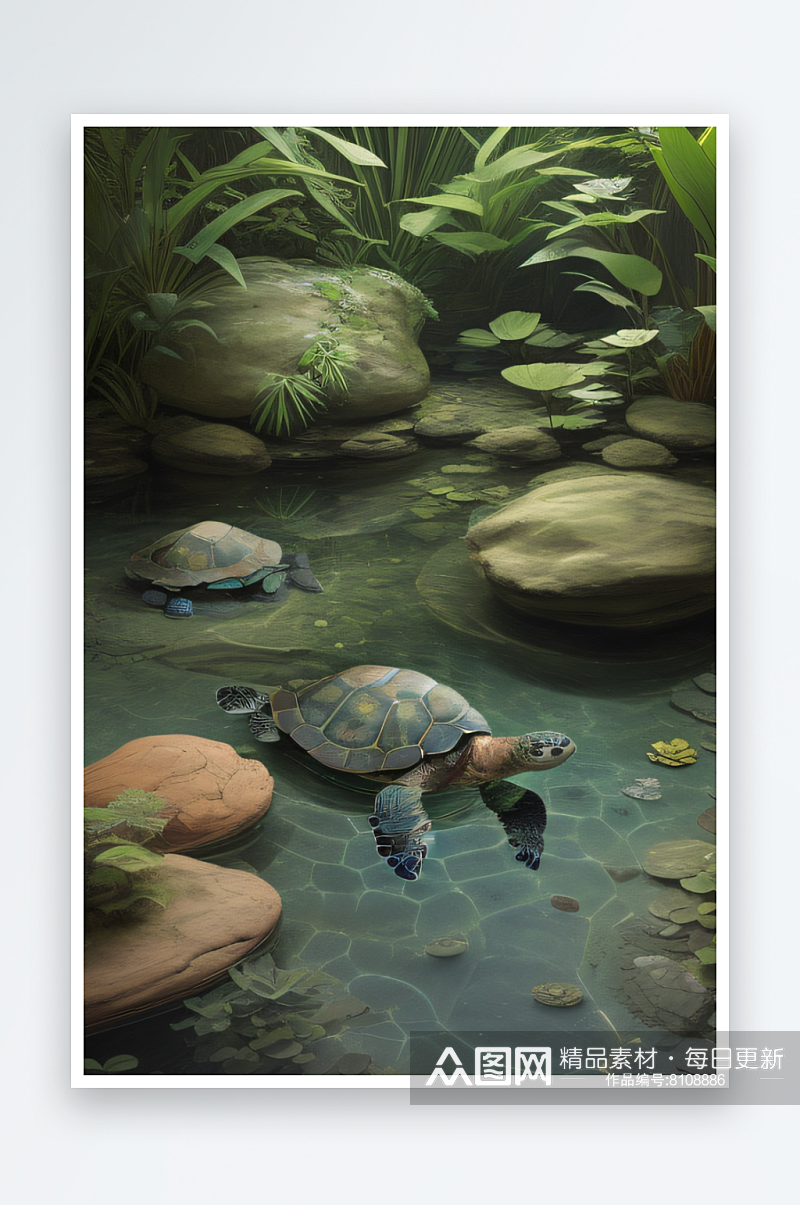 捕捉海龟壳的纹理与图案素材