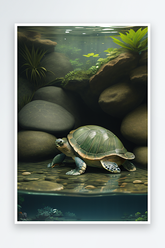 描绘海龟的真实与宁静