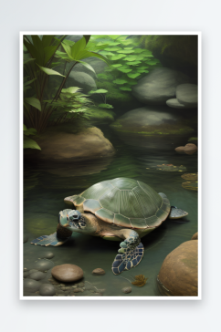 描绘海龟的真实与宁静