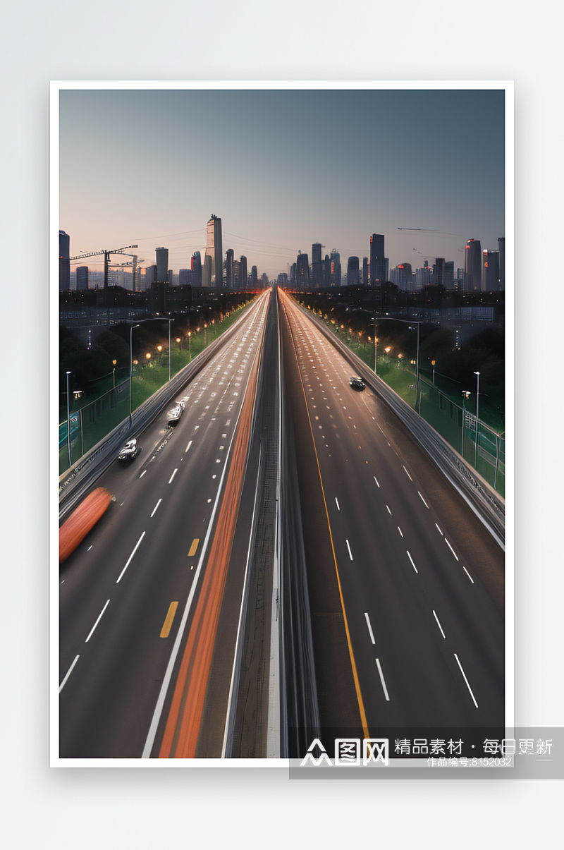 高速公路的速度展现高速公路的动态素材