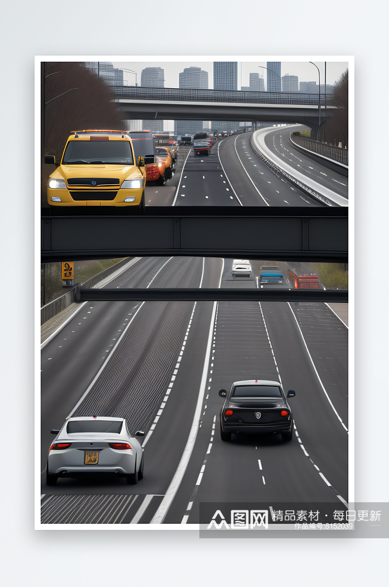 高速公路的速度展现高速公路的动态素材