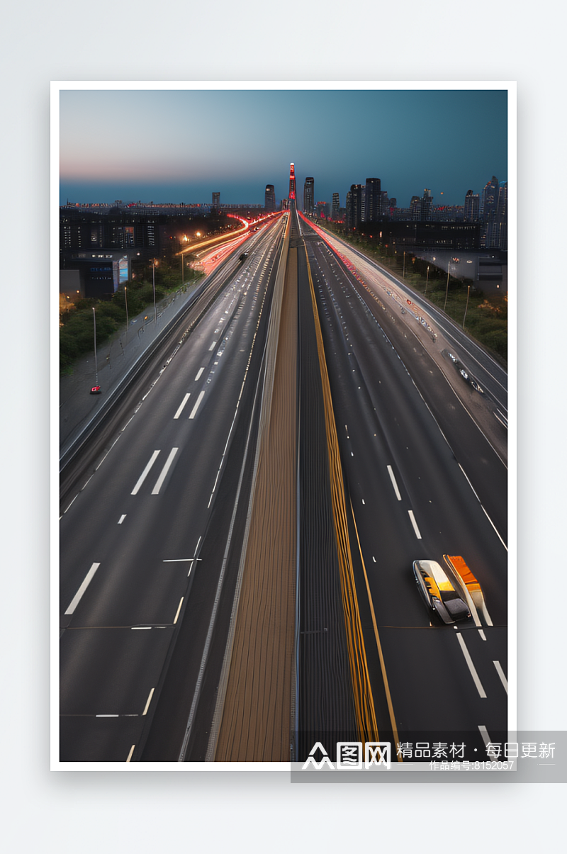 高速公路的魅力展现高速公路的速度与能量素材