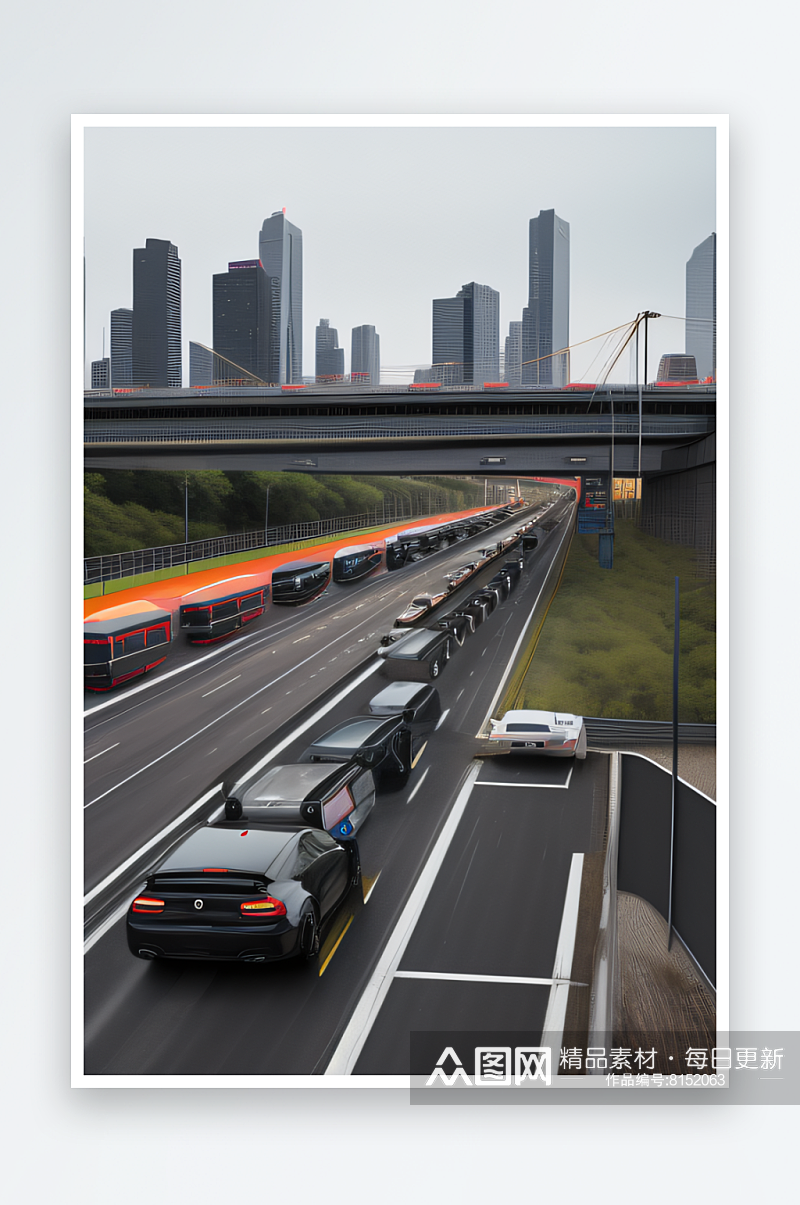 高速公路的魅力展现高速公路的速度与能量素材